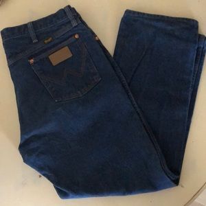 Vintage Wrangler Dark Blue Cowboy Cut Jeans, 40x30